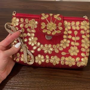 Red and Gold Clutch